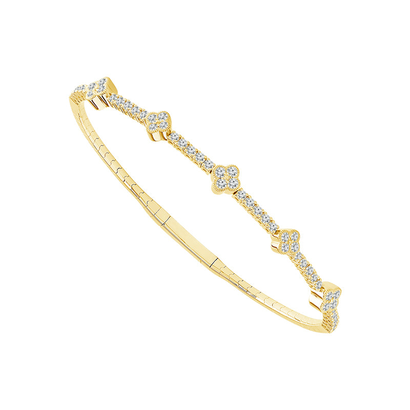 Diamond Bangle 1 ct tw 14k White Gold-FSBG5109S8W