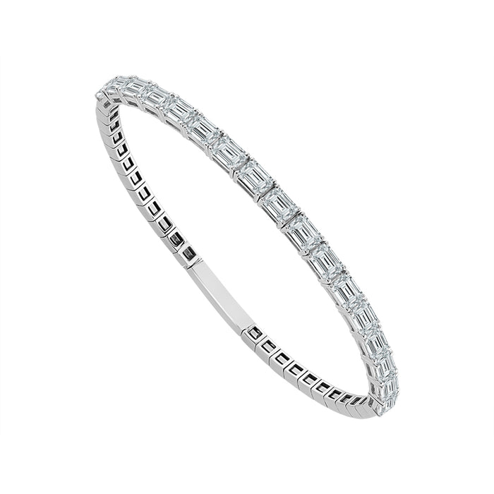 Diamond Bangle 5.10 ct tw 14k White Gold-FSBG5119K5W-6C
