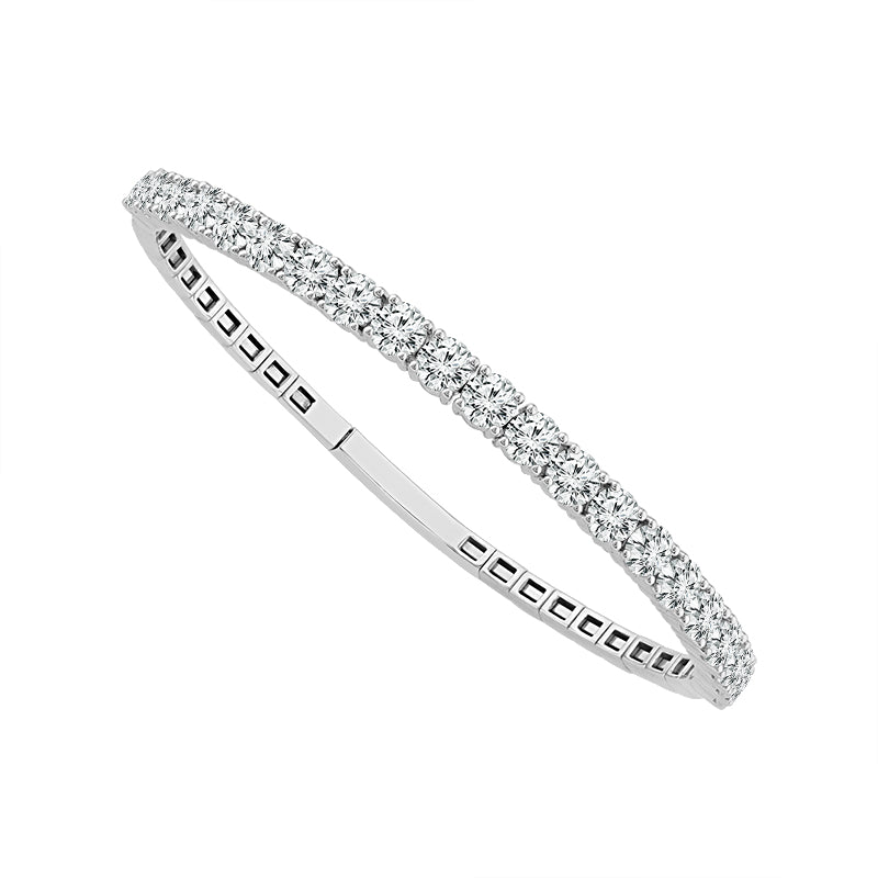 Diamond Bangle 6.33 ct tw 14k White Gold-FSBG5132S8W-6C