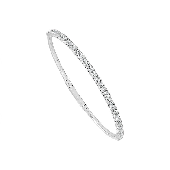 Diamond Bangle 5 ct tw 14k White Gold-FSBG5135S8W-6C