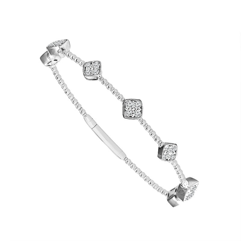 Diamond Bangle 0.63 ct tw 14k White Gold-FSBG5145S8W-6C