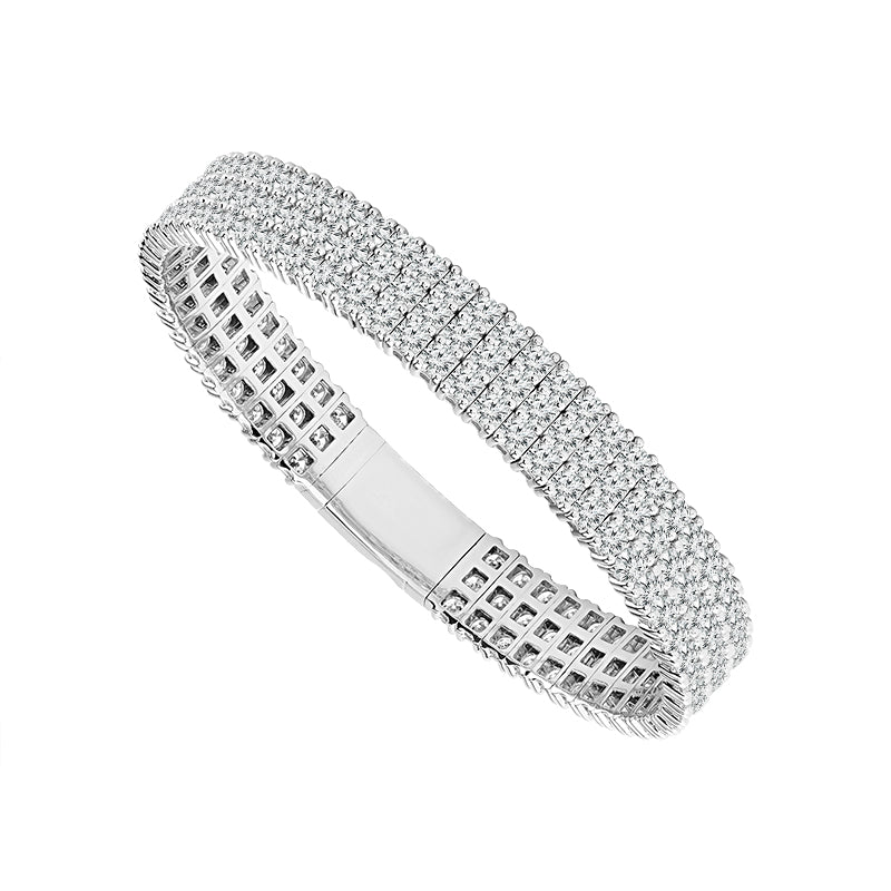 Diamond Bangle 14 ct tw 14k White Gold-FSBG5147S8W