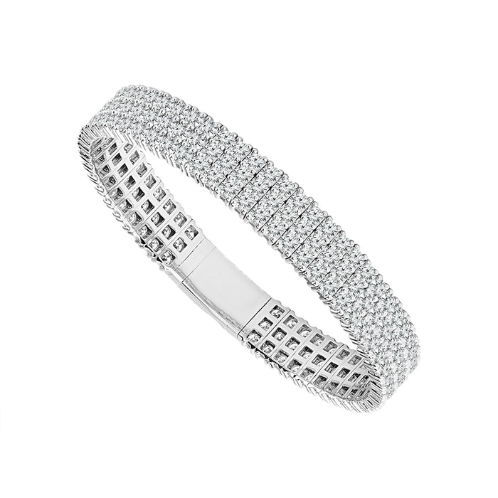 Diamond Bangle 14 ct tw 14k White Gold-FSBG5147S8W