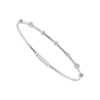 Diamond Bangle 0.17 ct tw 14k White Gold-FSBG5150S8W
