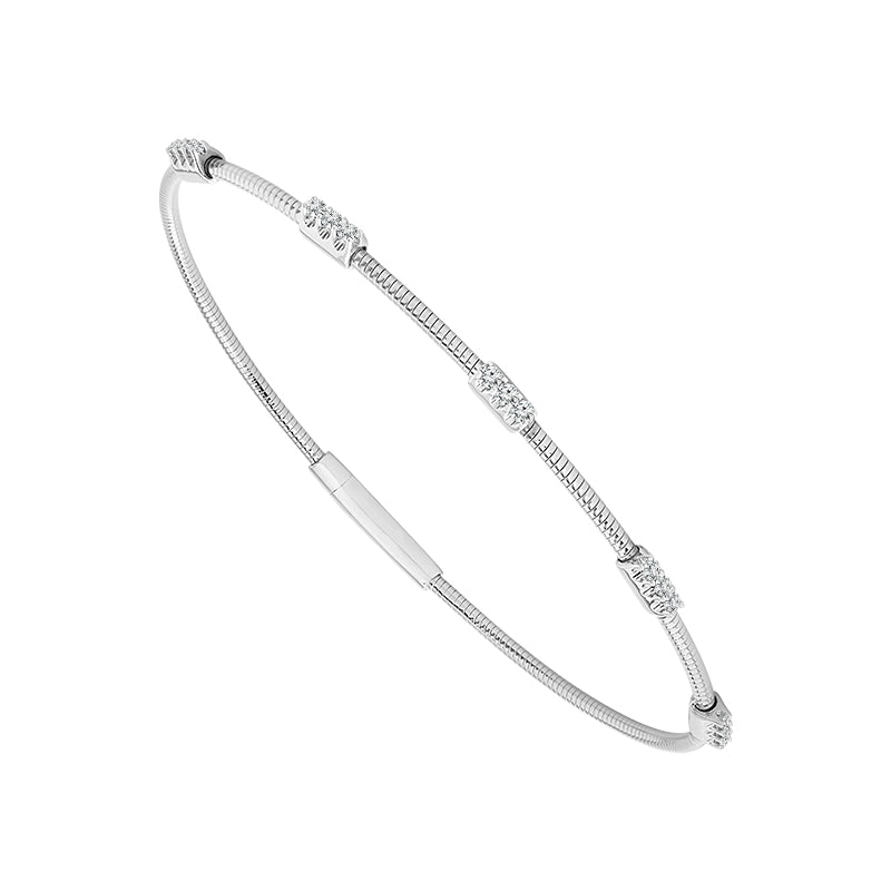Diamond Bangle 0.20 ct tw 14k White Gold-FSBG5151S8W
