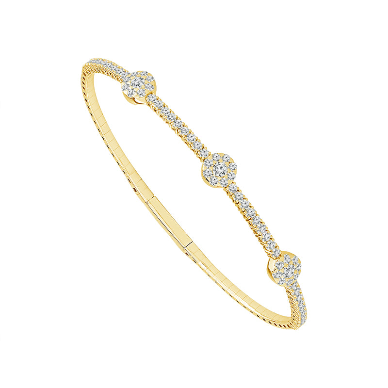 Diamond Bangle 1.40 ct tw 14k Yellow Gold-FSBG5152S8Y-6C