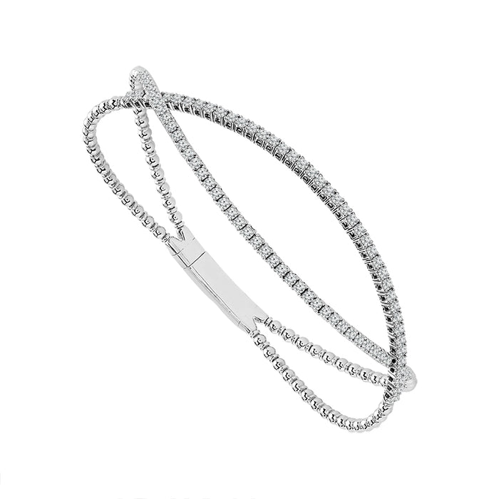 Diamond Bangle 1 ct tw 14k White Gold-FSBG5155S8W