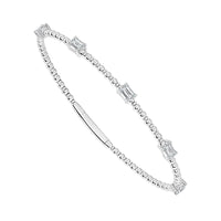 Diamond Bangle 1.50 ct tw 14k White Gold-FSBG5170K5W