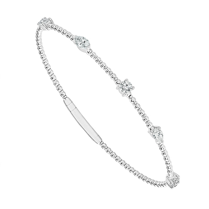 Diamond Bangle 1.50 ct tw 14k White Gold-FSBG5171K5W