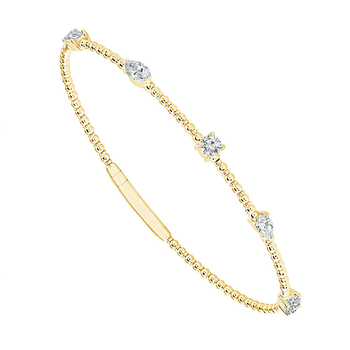 Diamond Bangle 1.50 ct tw 14k White Gold-FSBG5171K5W