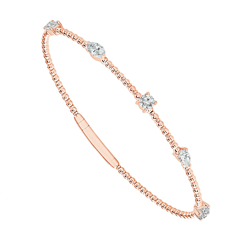 Diamond Bangle 1.50 ct tw 14k White Gold-FSBG5171K5W