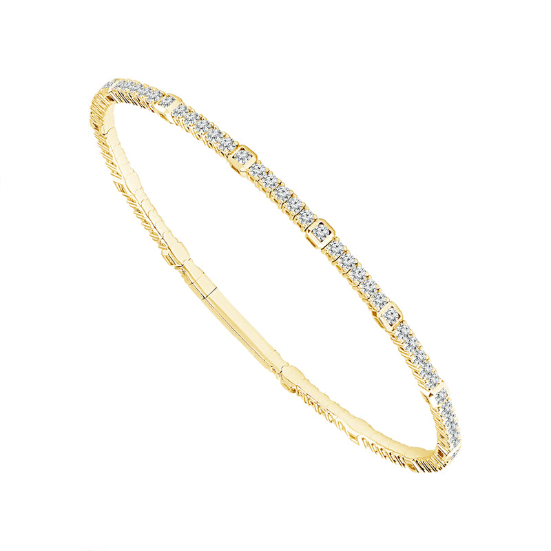 Diamond Bangle 2.10 ct tw 14k White Gold-FSBG5182S8W