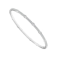 Diamond Bangle 2.10 ct tw 14k White Gold-FSBG5182S8W