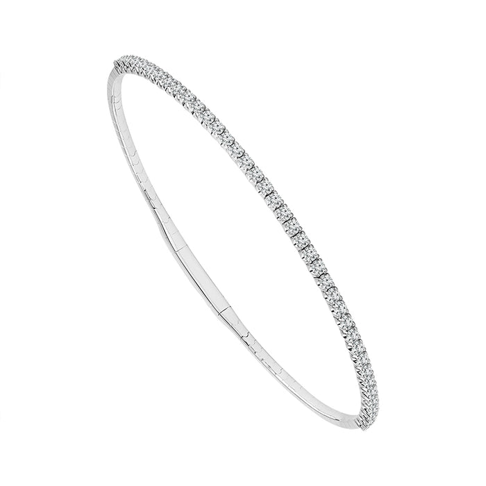Diamond Bangle 0.90 ct tw 14k White Gold-FSBG5184S8W