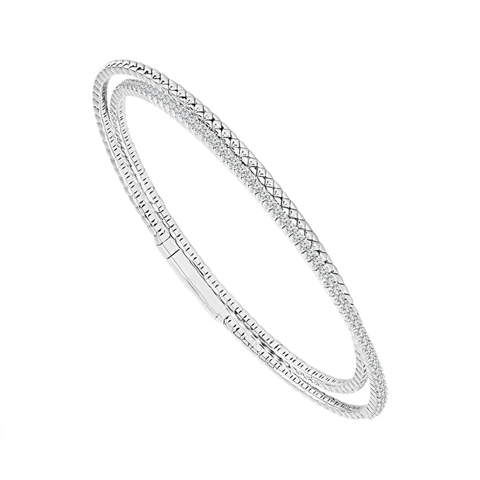 Diamond Bangle 0.75 ct tw 14k White Gold-FSBG5193S8W