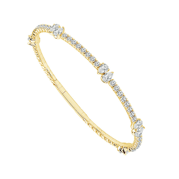 Diamond Bangle 4.16 ct tw 14k Yellow Gold-FSBG5202K6Y-6C