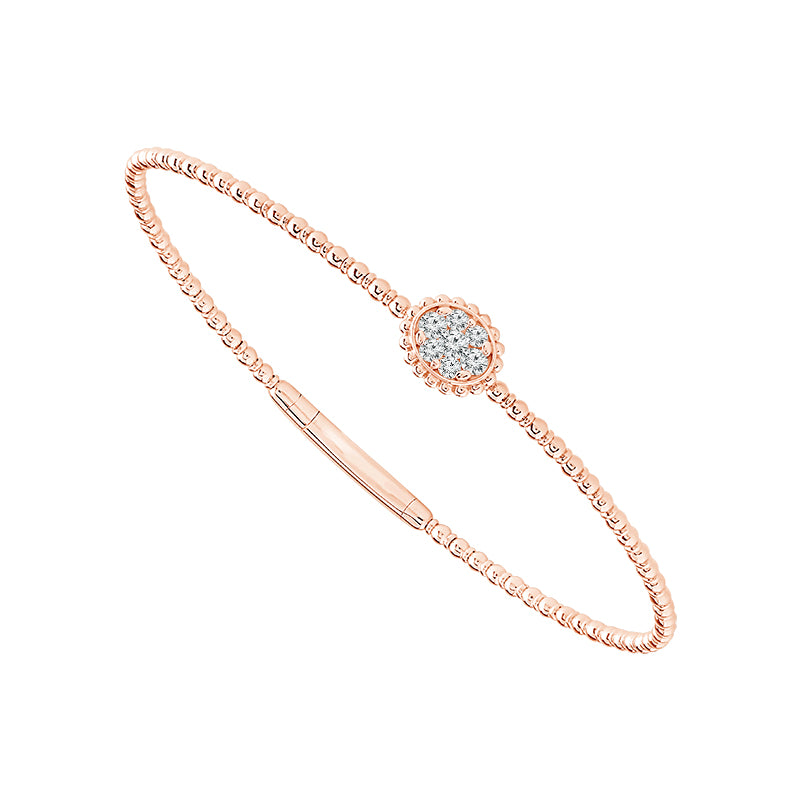 Diamond Bangle 0.25 ct tw 14k Yellow Gold+14k White Gold-FSBG5207S8YW-6C