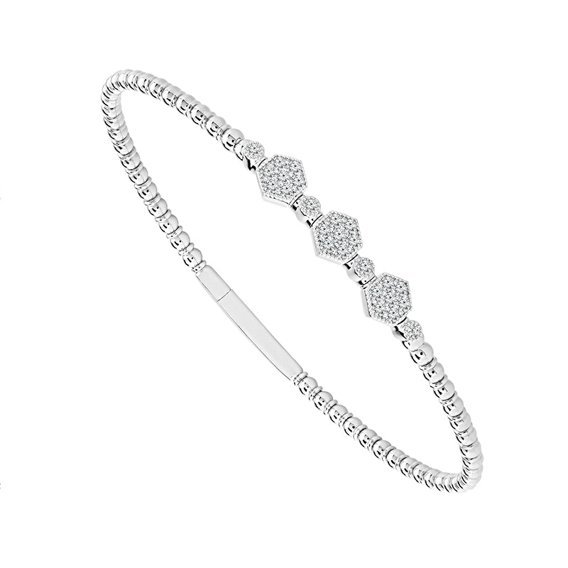 Diamond Bangle 0.50 ct tw 14k White Gold-FSBG5208S8W