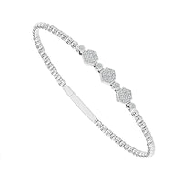 Diamond Bangle 0.50 ct tw 14k White Gold-FSBG5208S8W