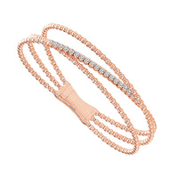 Diamond Bangle 0.63 ct tw 14k Yellow Gold+14k White Gold-FSBG5210S8YW