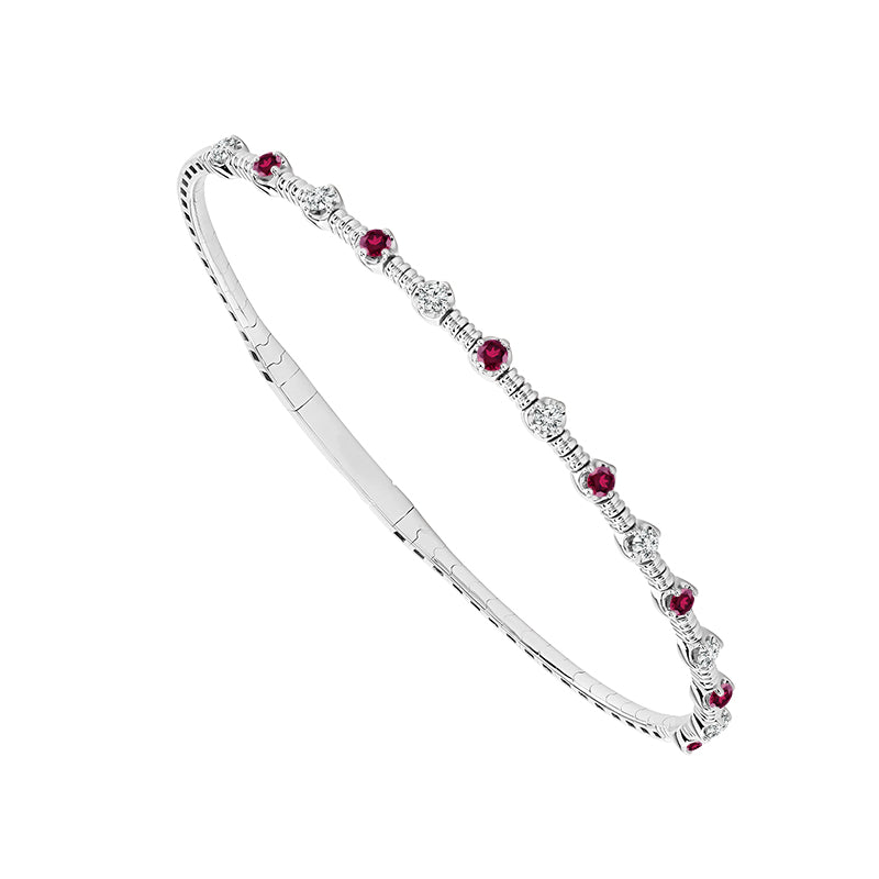 Diamond Bangle 0.25 ct tw 14k White Gold-FSBG5215RU3S8W