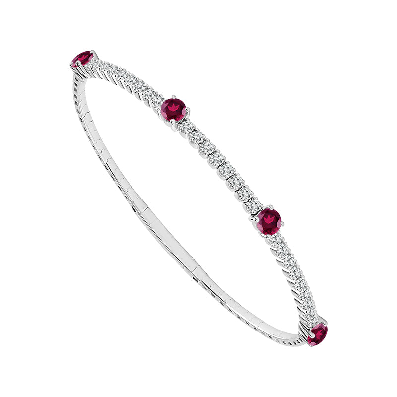 Diamond Bangle 0.90 ct tw 14k White Gold-FSBG5216RU3S9W