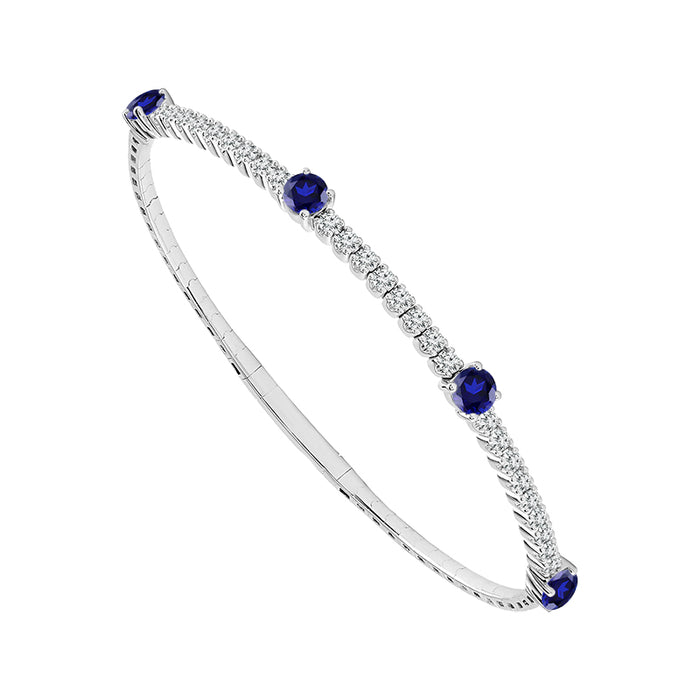 Diamond Bangle 0.90 ct tw 14k White Gold-FSBG5216SA3S9W