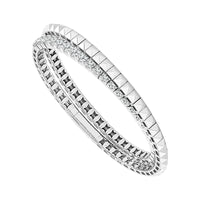Diamond Bangle 4 ct tw 14k Yellow Gold+14k White Gold-FSBG5217S8YW-6C