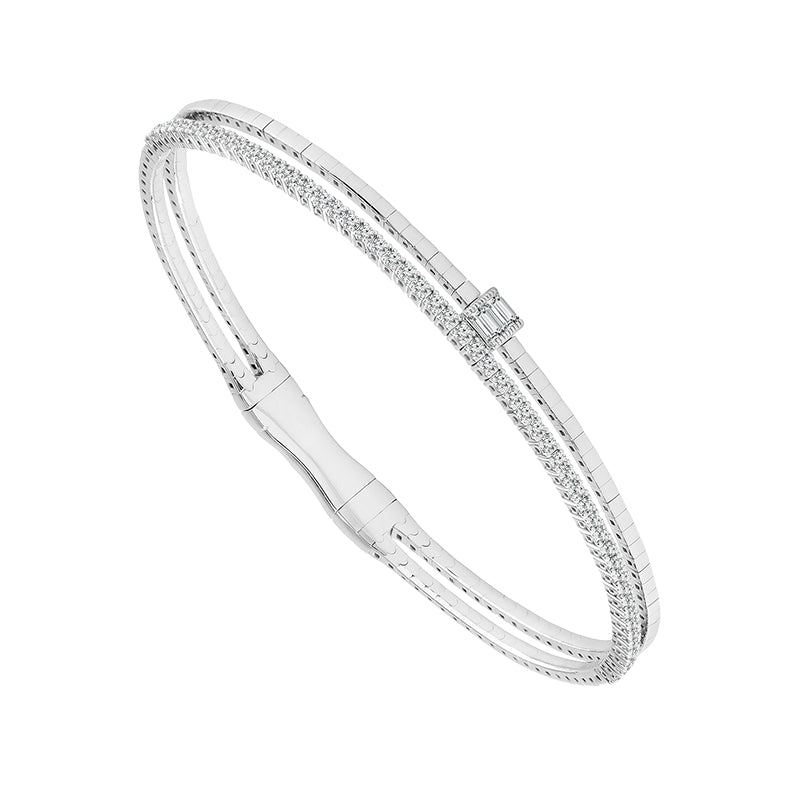 Diamond Bangle 0.50 ct tw 14k White Gold-FSBG5224K6W