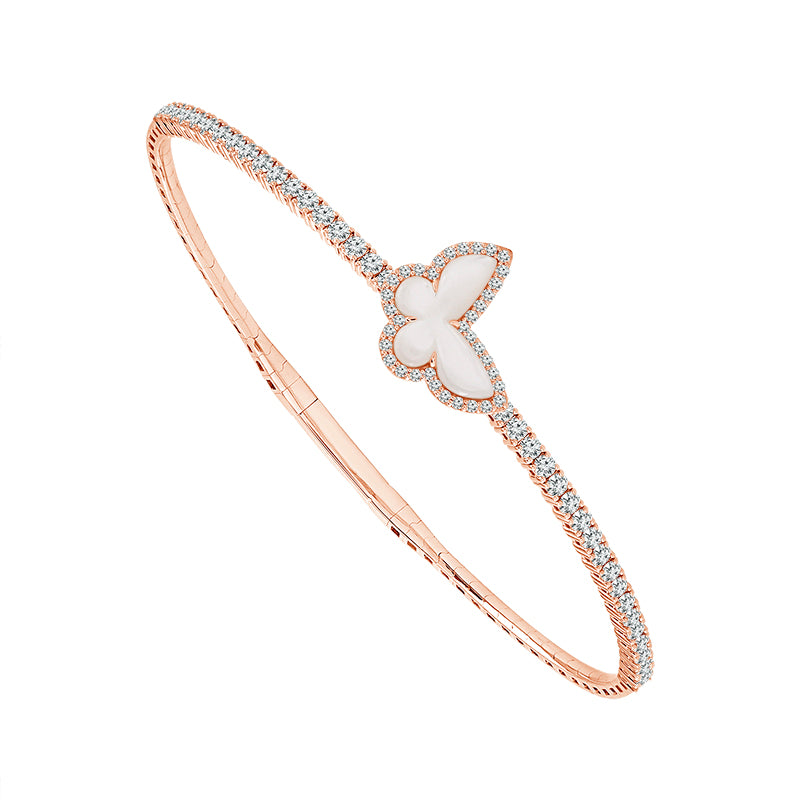 Diamond Bangle 1.00 ct tw 14k Yellow Gold+14k White Gold-FSBG5225S8Y-6C
