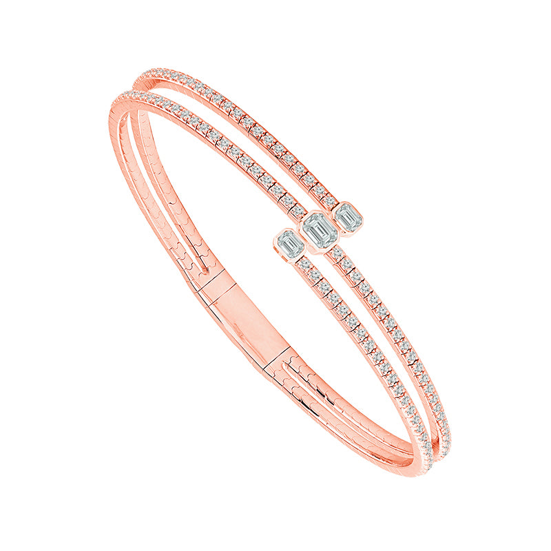 Diamond Bangle 1.10 ct tw 14k White Gold-FSBG5233K5W