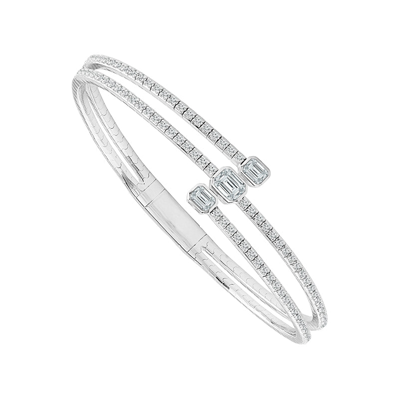 Diamond Bangle 1.50 ct tw 14k White Gold-FSBG5234K5W-6C