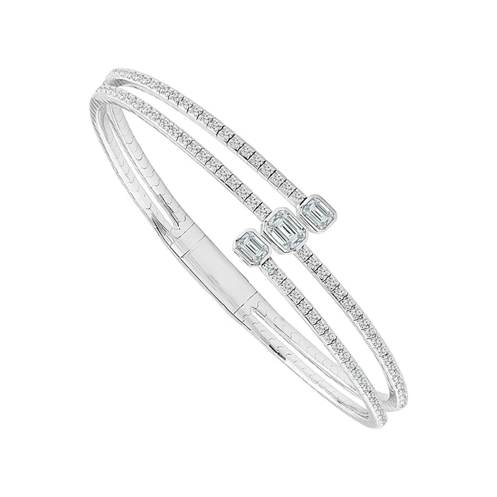 Diamond Bangle 1.50 ct tw 14k White Gold-FSBG5234K5W-6C