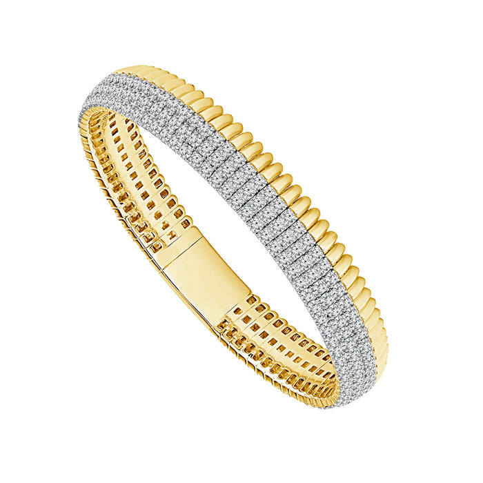 Diamond Bangle 8.00 ct tw 14k Yellow Gold-FSBG5238S8Y