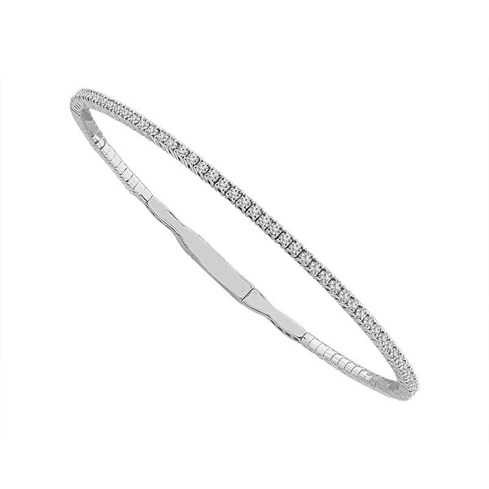 Diamond Bangle 1 ct tw 14k White Gold-FSBG5252TPKW-6C