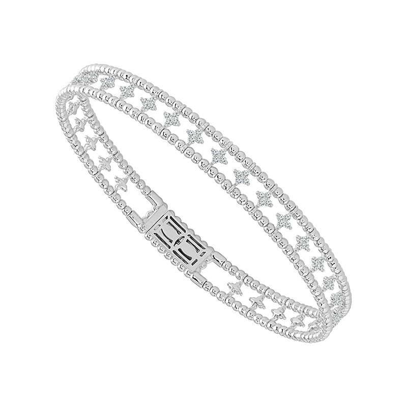 Diamond Bangle 0.60 ct tw 14k White Gold-FSBG5259S8W