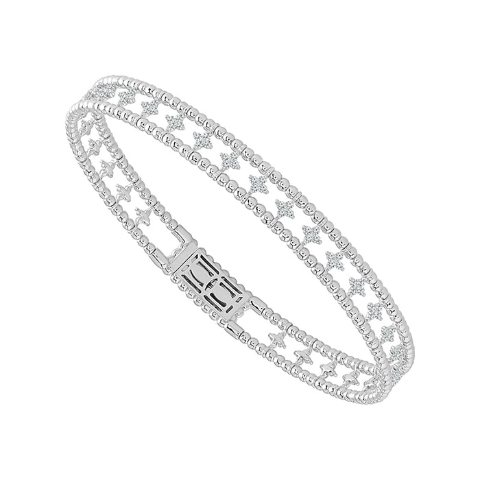 Diamond Bangle 0.60 ct tw 14k White Gold-FSBG5259S8W