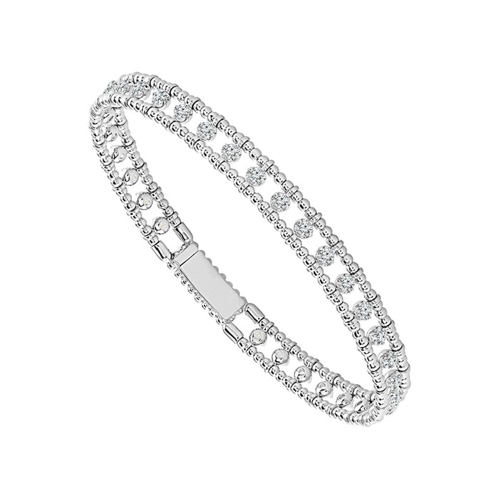 Diamond Bangle 0.90 ct tw 14k White Gold-FSBG5260S8W