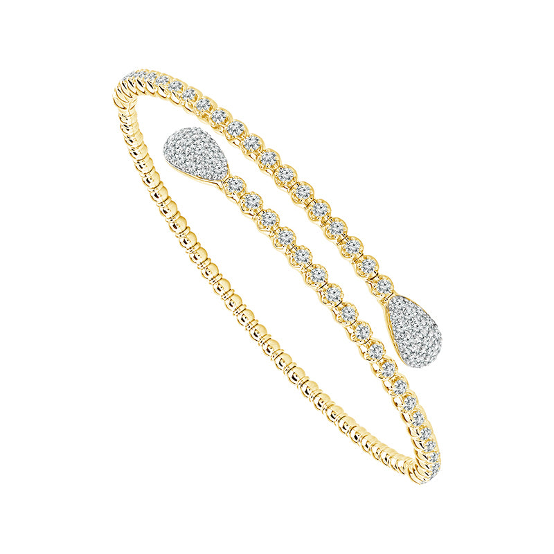 Diamond Bangle 1.60 ct tw 14k Yellow Gold-FSBG5269S8Y