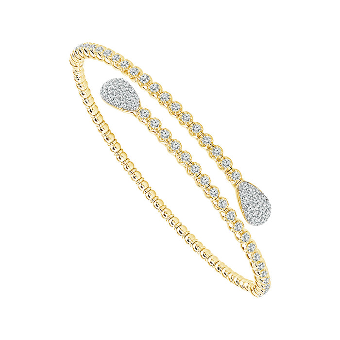 Diamond Bangle 1.60 ct tw 14k Yellow Gold-FSBG5269S8Y