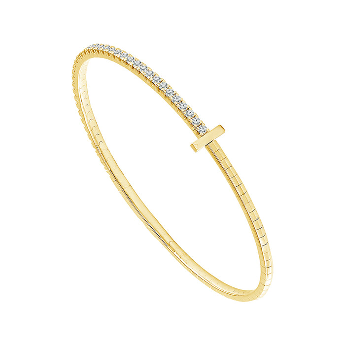 Diamond Bangle 1 ct tw 14k Yellow Gold-FSBG5278S8Y-6C
