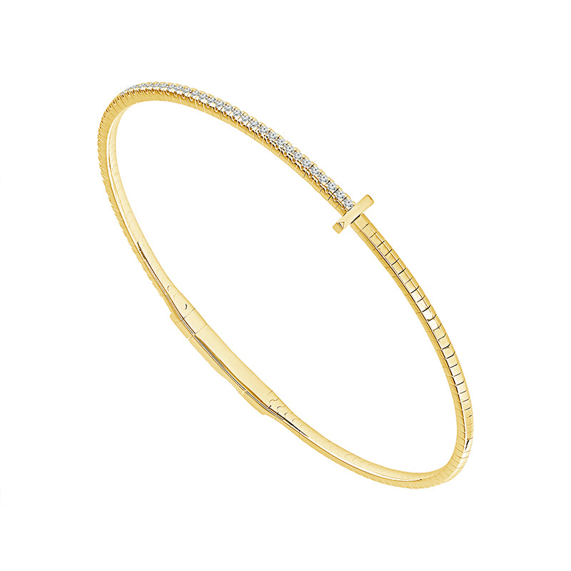 Diamond Bangle 0.25 ct tw 14k Yellow Gold-FSBG5282S8Y