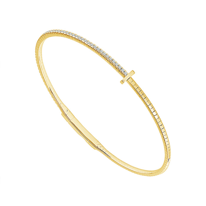 Diamond Bangle 0.25 ct tw 14k Yellow Gold-FSBG5282S8Y