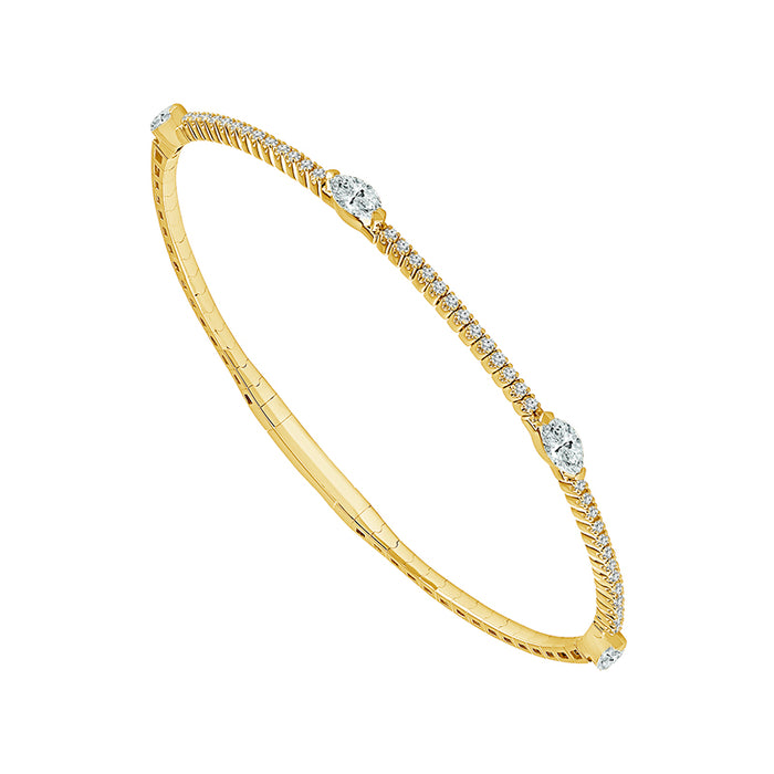 Diamond Bangle 1.40 ct tw 14k Yellow Gold-FSBG5284K6Y-6C
