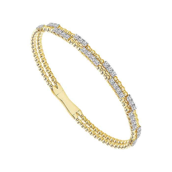 Diamond Bangle 1.33 ct tw 14k Yellow Gold-FSBG5292S8Y-6C