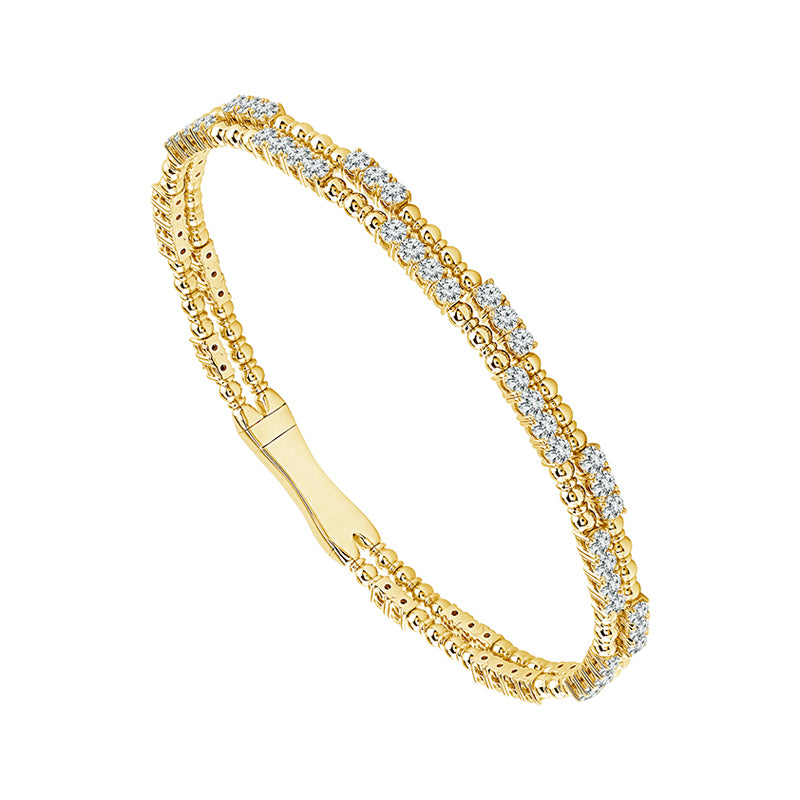 Diamond Bangle 2.50 ct tw 14k Yellow Gold-FSBG5293S8Y