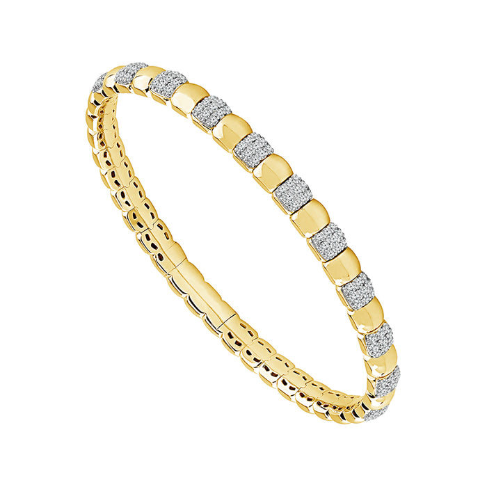 Diamond Bangle 1 ct tw 14k Yellow Gold-FSBG5295S8Y