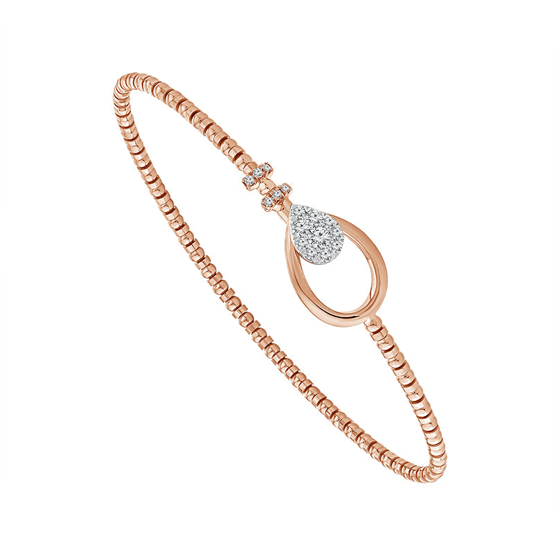 Diamond Bangle 0.25 ct tw 14k Yellow Gold-FSBG5297S8Y