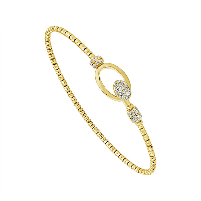Diamond Bangle 0.25 ct tw 14k Yellow Gold-FSBG5298S8Y