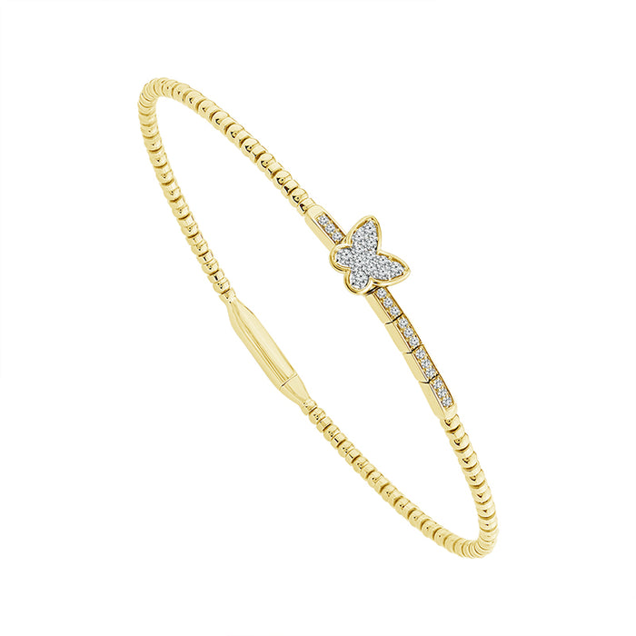 Diamond Bangle 0.17 ct tw 14k Yellow Gold-FSBG5303S8Y